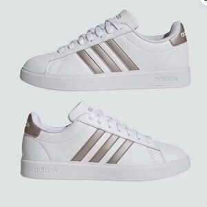 ADIDAS Grand Court Platinum / white sneakers, 9, NIB